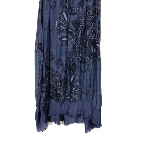 Scandal Italy Blue Flowy Silk Dress - Picture 13 of 15